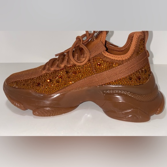 NWT. Steve Madden Maxima Lace Up Sneakers Chunky Platform Brown Multi 6.5M - Picture 5 of 10